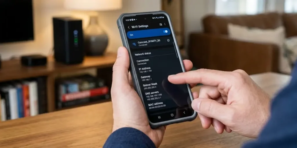 Comcast Router IP Address on Android