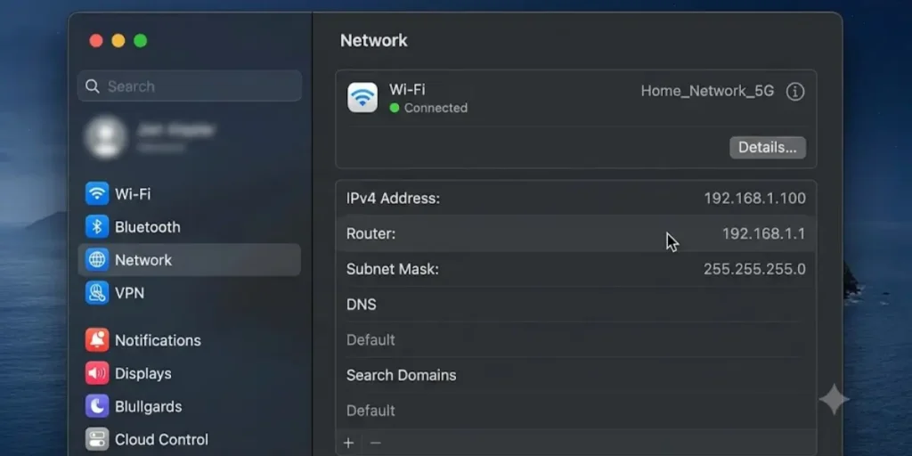 Router IP Address on macOS