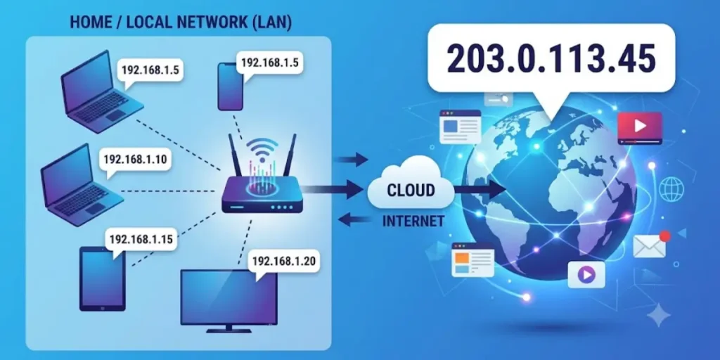 Router IP Address vs Public IP Address