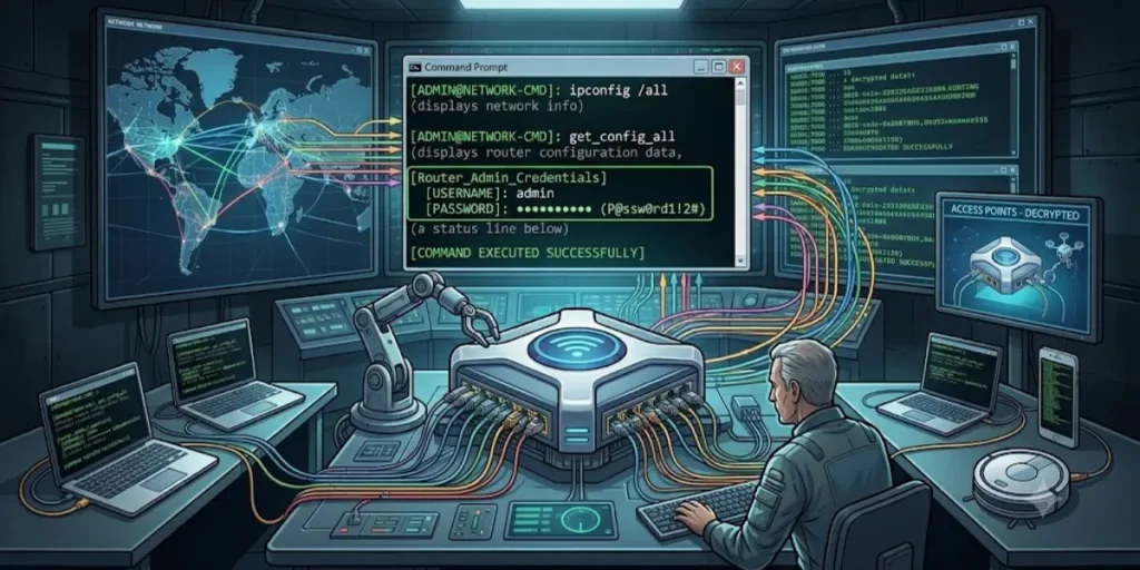 Router Username and Password Using CMD