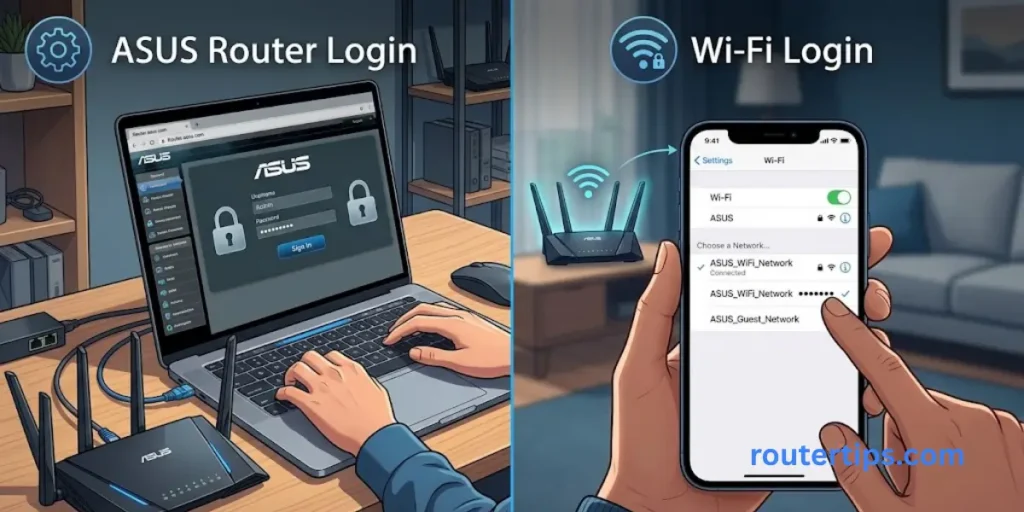 ASUS Router Login vs Wi-Fi Login