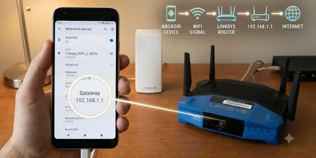 Linksys Router IP Address on Android