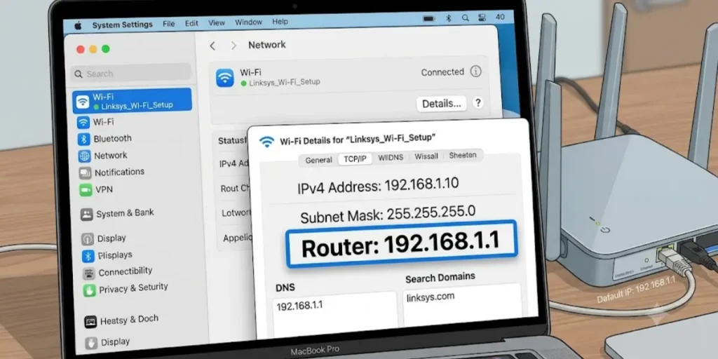 Linksys Router IP Address on macOS