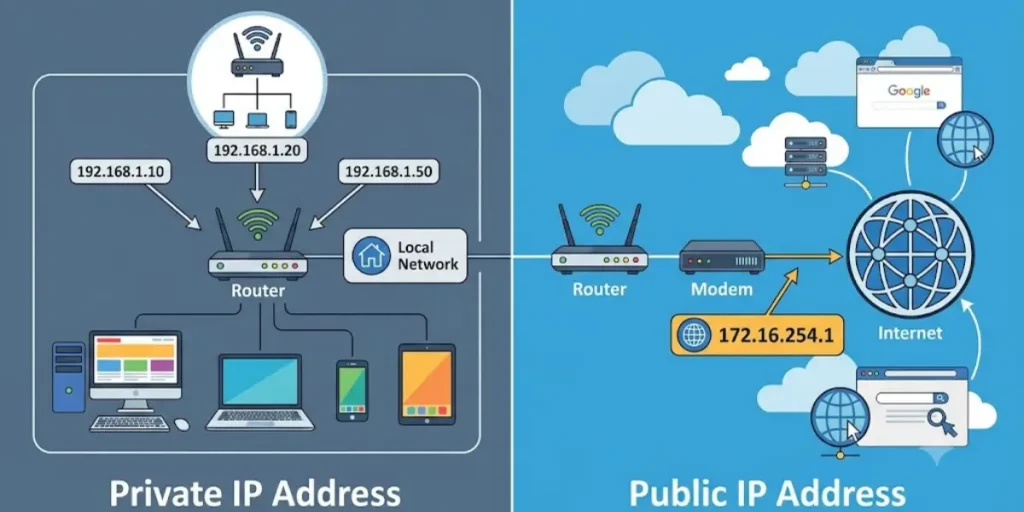 Private IP Address vs Public IP Address
