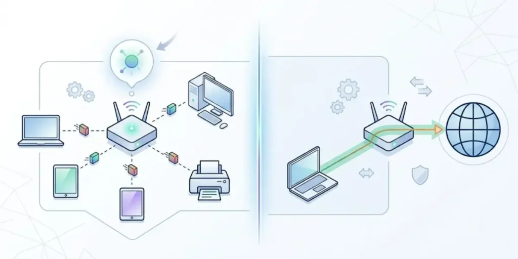 Router Gateway IP vs. Default Gateway