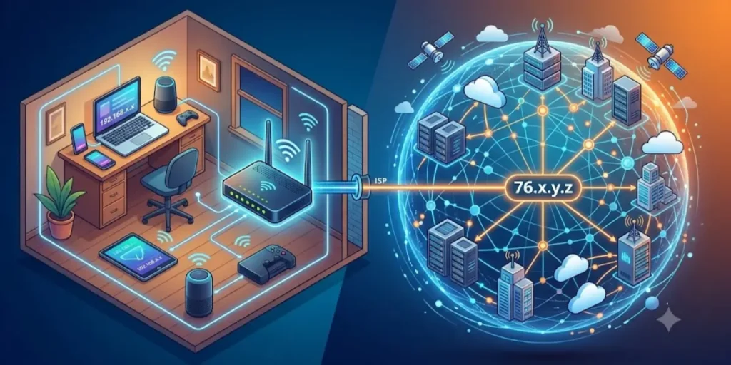 Router IP Address vs Public IP Address