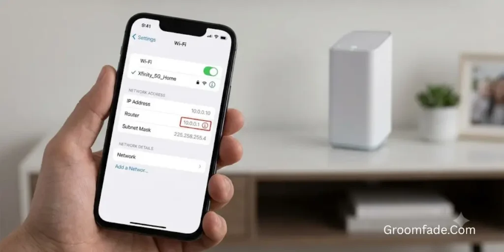 Xfinity Router IP on iPhone