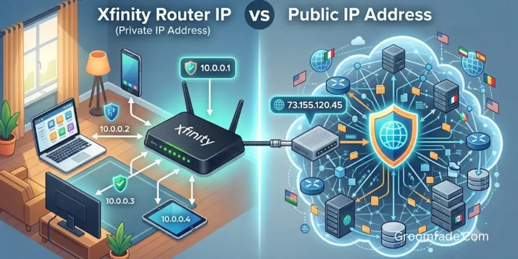 Xfinity Router IP vs Public IP Address