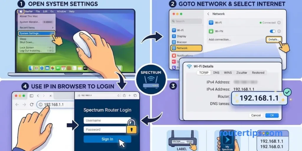 Find the Spectrum Router IP on Mac