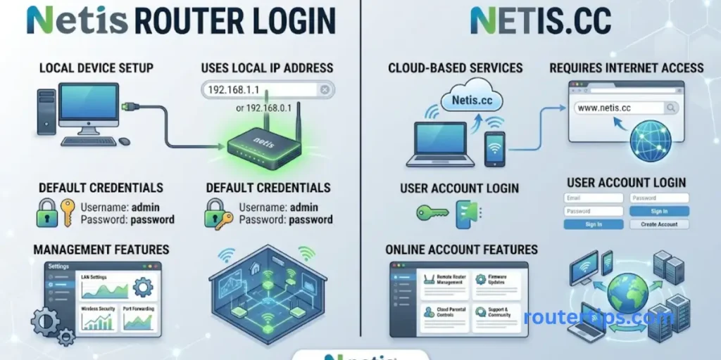 Netis Router Login vs. Netis.cc