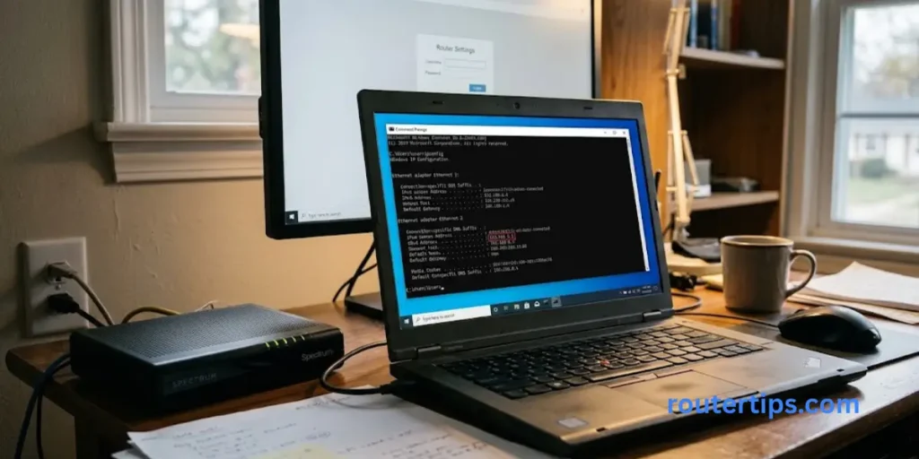 Spectrum Router IP on Windows