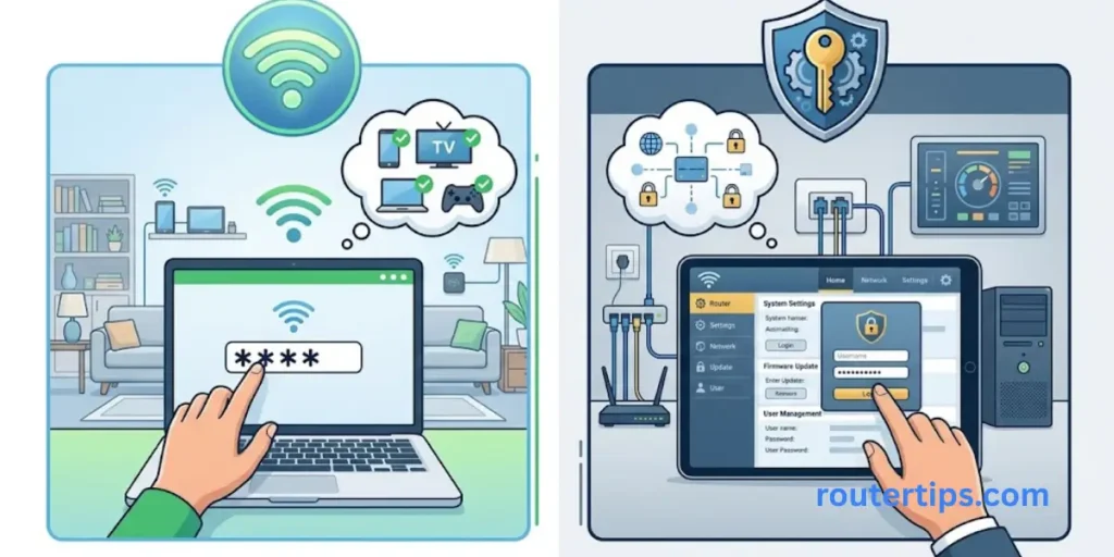WiFi Password vs Admin Password