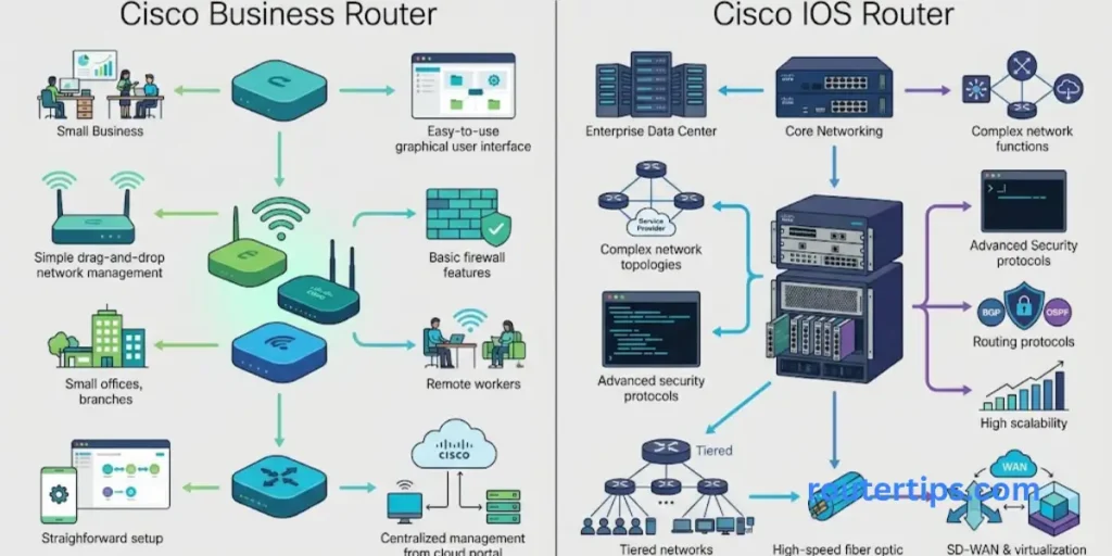 Cisco Business Router vs Cisco IOS Router