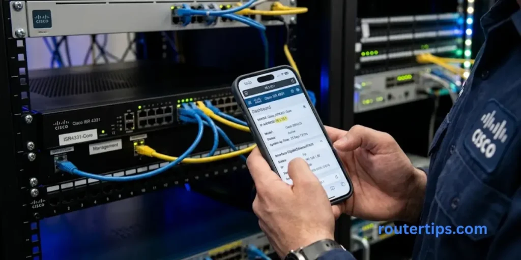 Cisco Router IP on iPhone