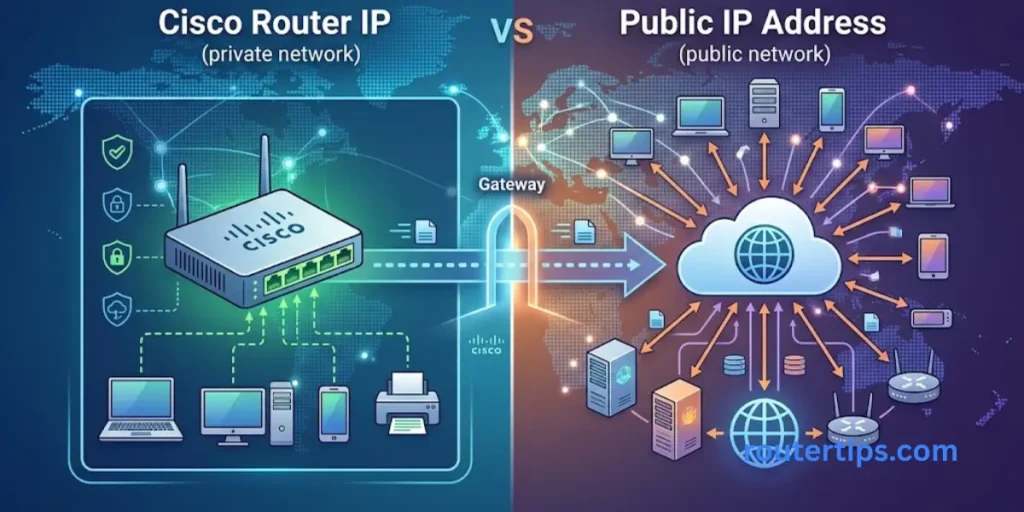 Cisco Router IP vs Public IP Address